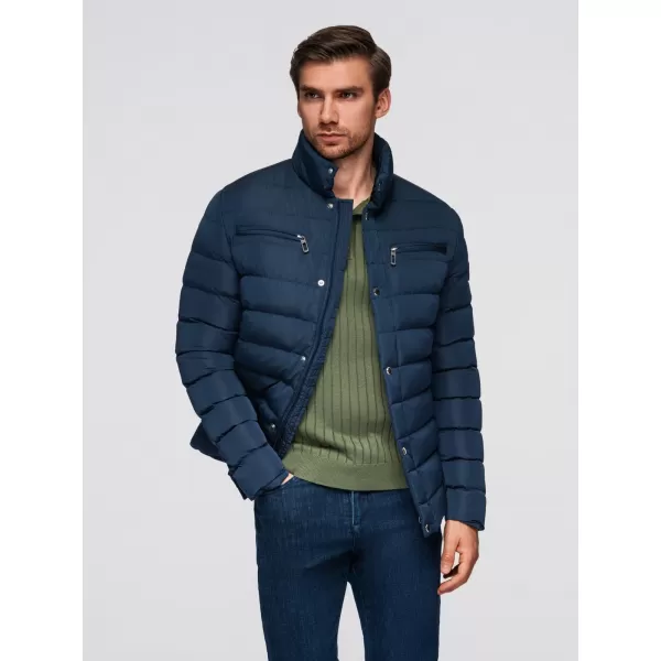  Pánská bunda OMBRE OM-JALP-0260 NAVY BLUE 