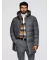 Pánský kabát OMBRE OM-JALJ-0264 GREY