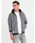 Pánská mikina OMBRE OM-SSZP-0210 GREY/BLACK