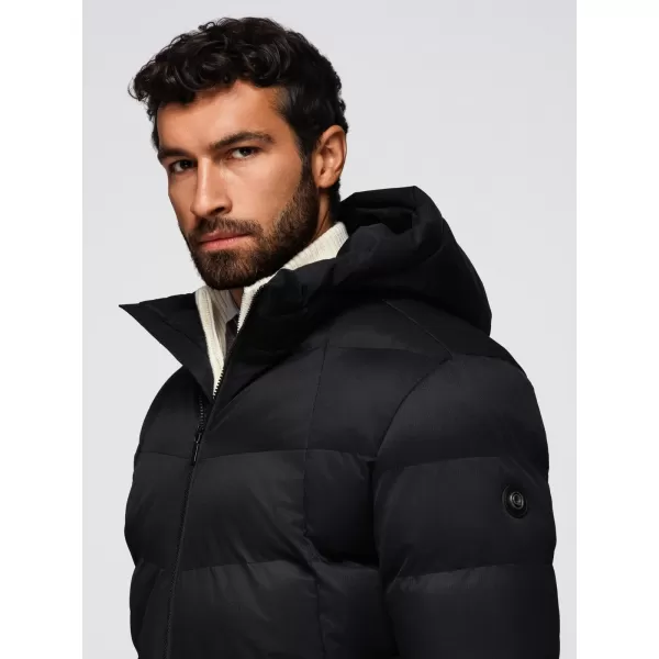  Pánský kabát OMBRE OM-JALJ-0264 BLACK 