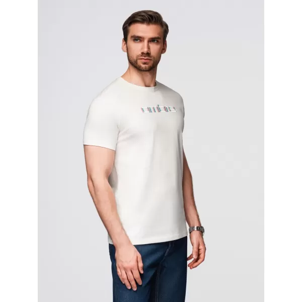  Pánské triko OMBRE OM-TSPT-0248 WHITE 