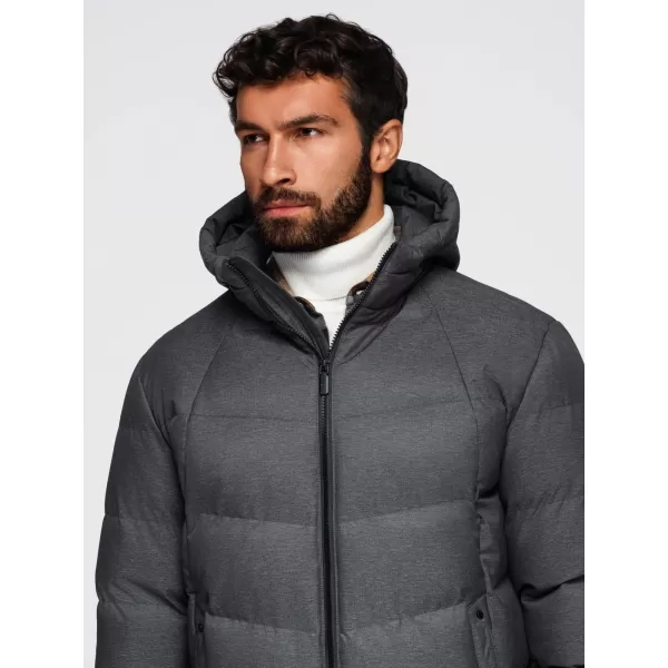  Pánský kabát OMBRE OM-JALJ-0264 GREY 