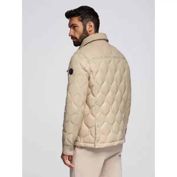  Pánská bunda OMBRE OM-JALP-0215 BEIGE 