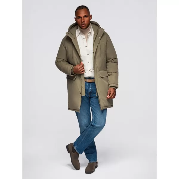  Pánský kabát OMBRE OM-JAPJ-0313 OLIVE 
