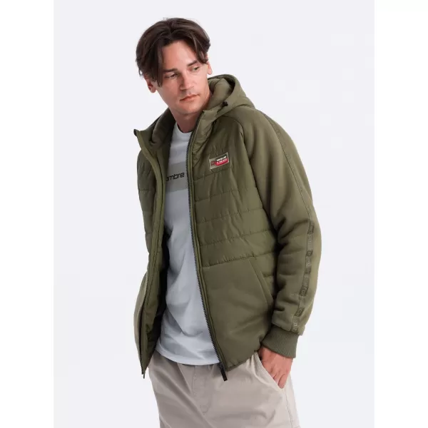  Pánská bunda OMBRE C601 OLIVE 