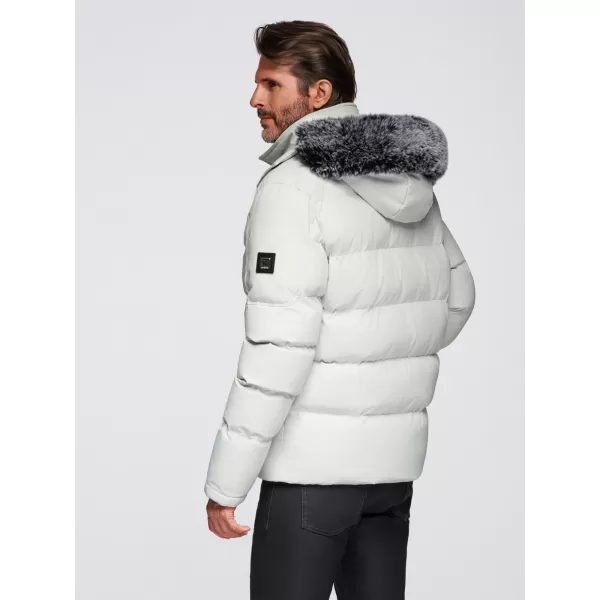  Pánská bunda OMBRE OM-JAHP-0252 LIGHT GREY 
