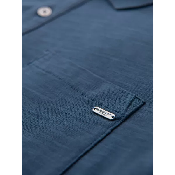  Pánské triko s límečkem OMBRE OM-POWS-0142 DARK BLUE 