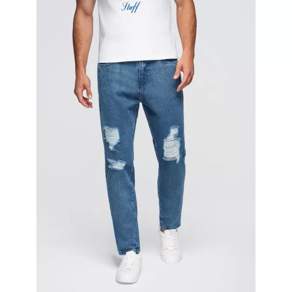  Pánské kalhoty OMBRE OM-PADP-0250 BLUE 