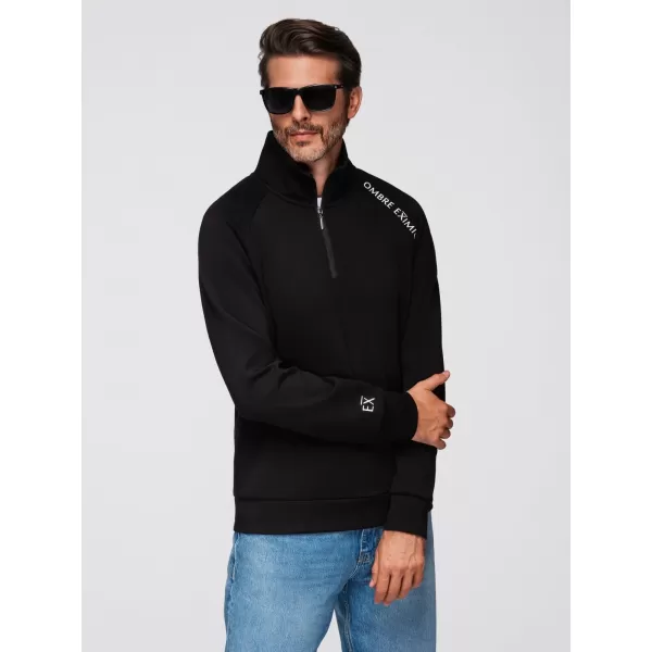  Pánská mikina OMBRE OM-SSZP-0211 BLACK 