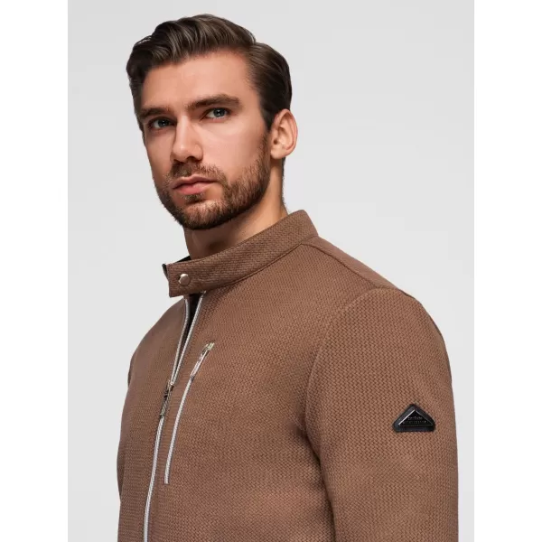  Pánská bunda OMBRE OM-JANP-0229 BROWN 