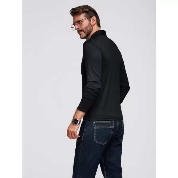  Pánské triko s límečkem OMBRE OM-POLS-0139 BLACK 