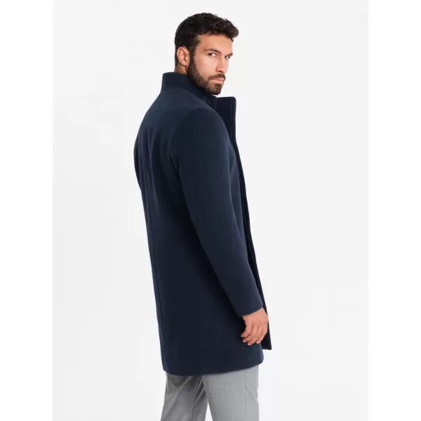  Pánský kabát OMBRE OM-COWC-0141 NAVY BLUE 