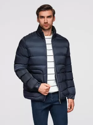 Pánská bunda OMBRE OM-JALP-0218 DARK BLUE