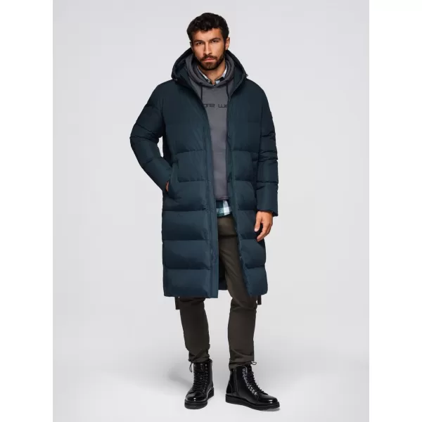  Pánský kabát OMBRE OM-JALJ-0269 NAVY BLUE 