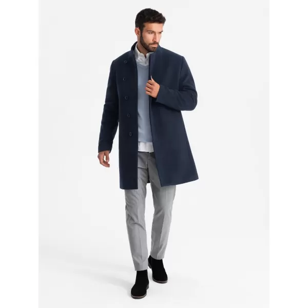  Pánský kabát OMBRE OM-COWC-0141 NAVY BLUE 