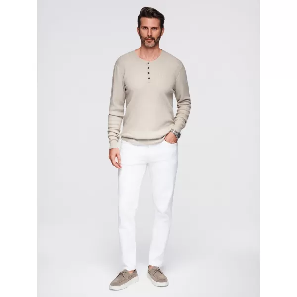  Pánský svetr OMBRE OM-SWSW-0182 BEIGE 