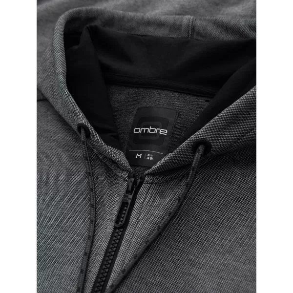  Pánská mikina OMBRE OM-SSZP-0210 GREY/BLACK 