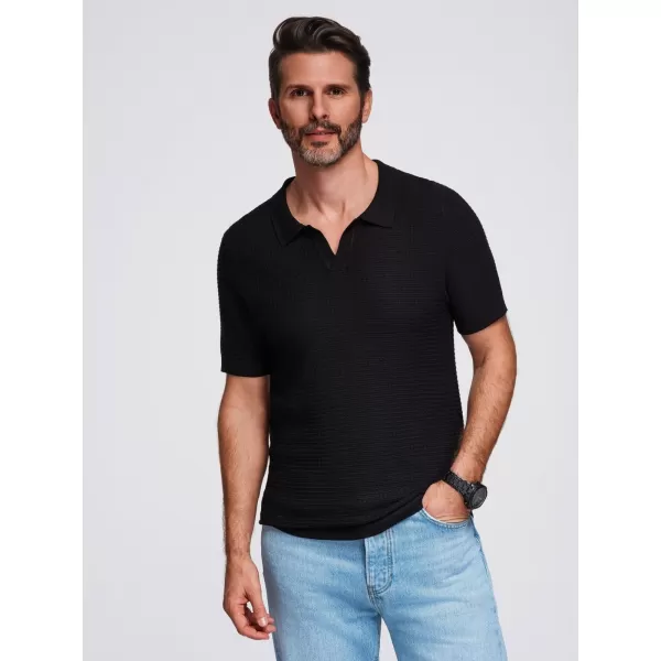  Pánské polo triko OMBRE OM-POSS-0157 BLACK 