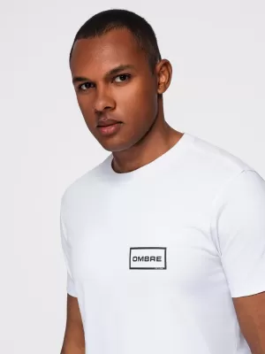 Pánské triko OMBRE OM-TSPT-0231 WHITE