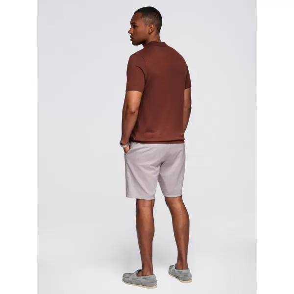  Pánské polo triko OMBRE OM-POSS-0159 DARK BROWN 