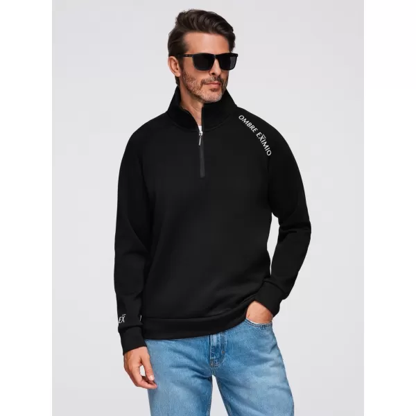  Pánská mikina OMBRE OM-SSZP-0211 BLACK 