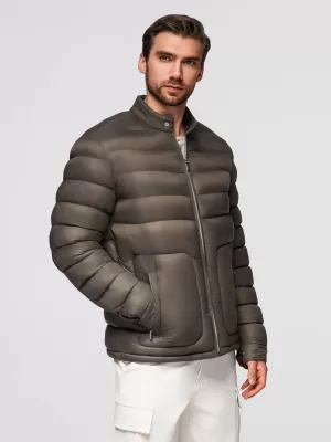 Pánská bunda OMBRE OM-JALP-0261 OLIVE