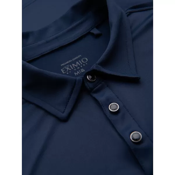  Pánské triko s límečkem OMBRE OM-POLS-0139 NAVY BLUE 