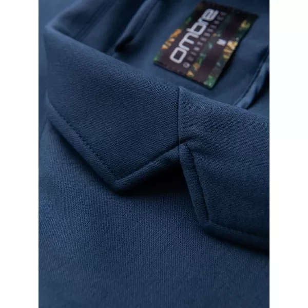  Pánské sako OMBRE OM-BLZB-0101 DARK BLUE 