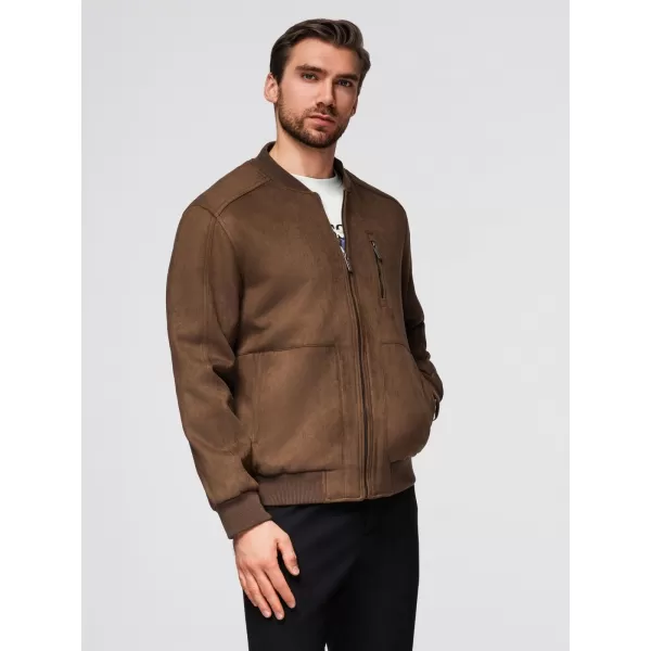  Pánská bunda OMBRE OM-JAFL-0232 BROWN 