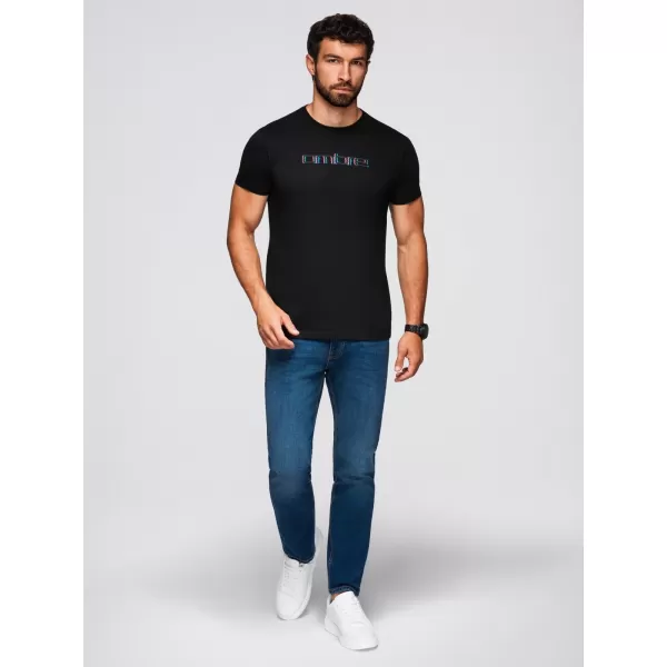  Pánské triko OMBRE OM-TSPT-0248 BLACK 