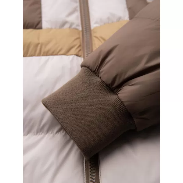  Pánská bunda OMBRE OM-JALP-0296 BEIGE AND WHITE 