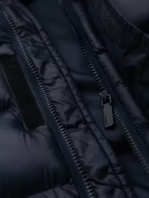 Pánský kabát OMBRE OM-JALJ-0266 NAVY BLUE