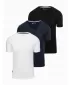Pánský set košilí OMBRE Z100 MIX WHITE/NAVY/BLACK