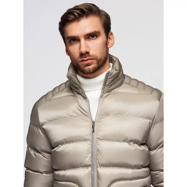  Pánská bunda OMBRE OM-JALP-0218 LIGHT GREY 