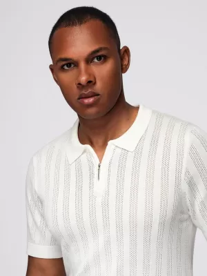 Pánské polo triko OMBRE OM-POSS-0158 WHITE