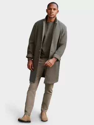 Pánský kabát OMBRE OM-COWC-0104-new GRAPHITE/KHAKI
