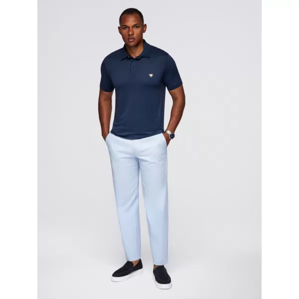  Pánské triko s límečkem OMBRE OM-POSS-0150 NAVY BLUE 