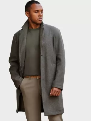 Pánský kabát OMBRE OM-COWC-0104-new GRAPHITE/KHAKI