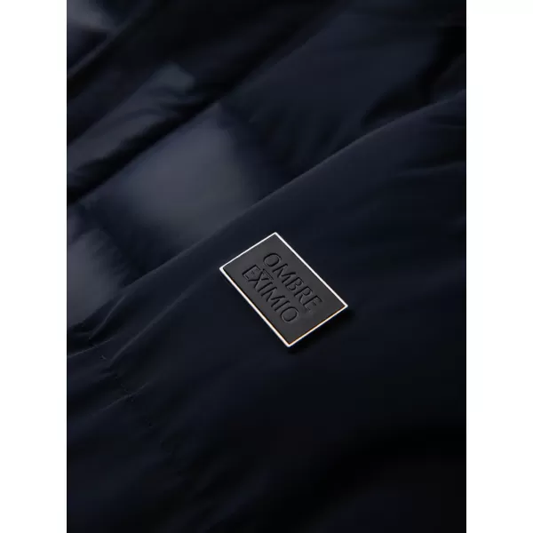  Pánský kabát OMBRE OM-JALJ-0266 NAVY BLUE 
