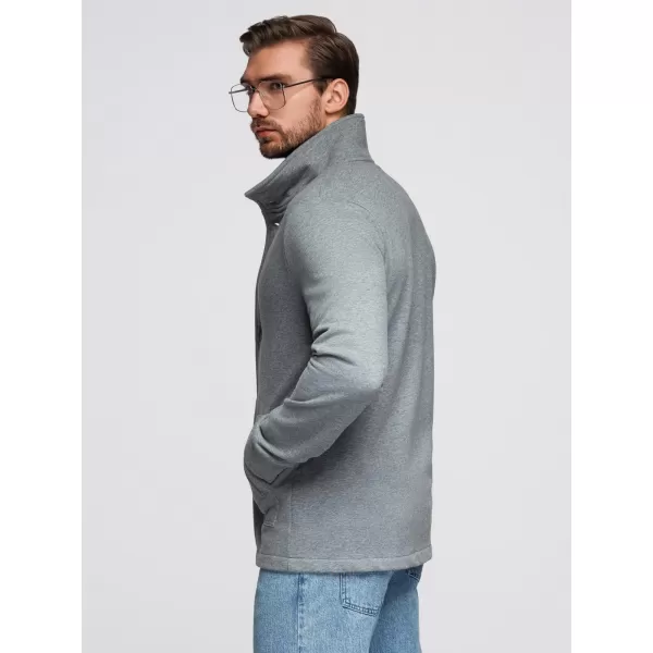  Pánská mikina OMBRE OM-SSDS-0131 GREY MELANGE 