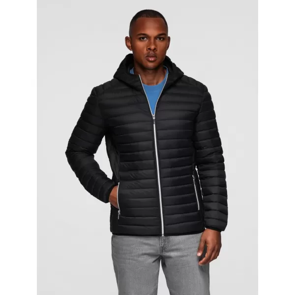  Pánská bunda OMBRE OM-JALJ-0266 BLACK 