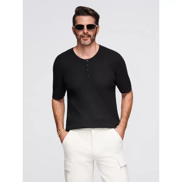  Pánské triko OMBRE OM-TSCT-0254 BLACK 