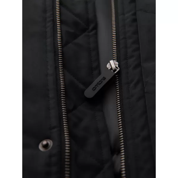  Pánský kabát OMBRE OM-JAPJ-0313 BLACK 