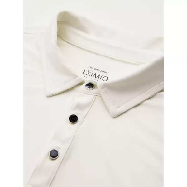  Pánské triko s límečkem OMBRE OM-POLS-0139 CREAM 