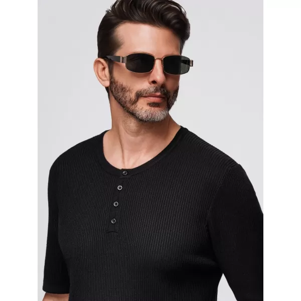  Pánské triko OMBRE OM-TSCT-0254 BLACK 