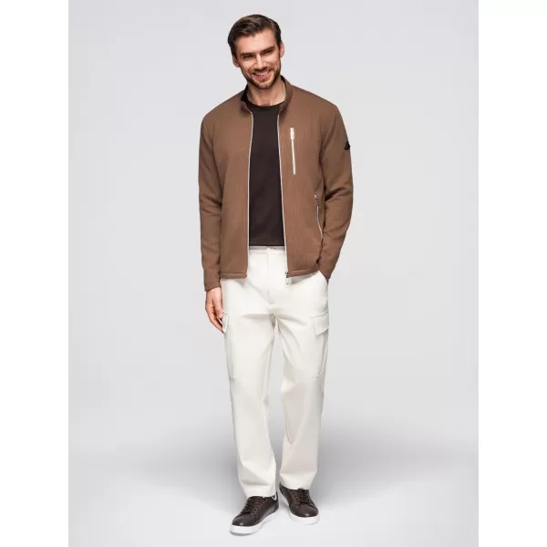  Pánská bunda OMBRE OM-JANP-0229 BROWN 