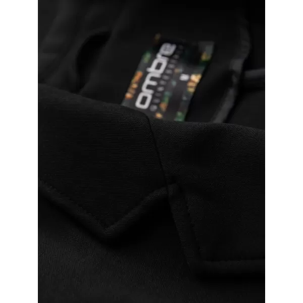  Pánské sako OMBRE OM-BLZB-0101 BLACK 