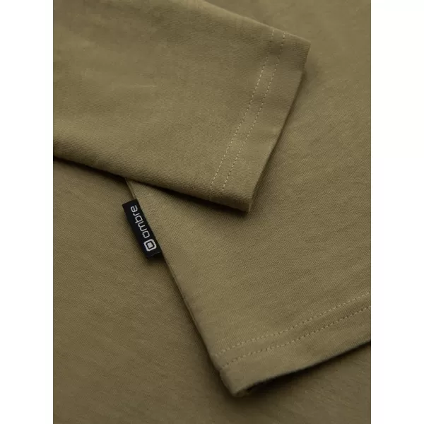  Pánské triko OMBRE OM-LSPT-0131 OLIVE 
