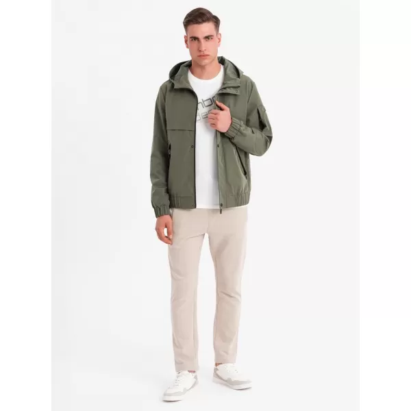  Pánská bunda OMBRE OM-JANP-0225 OLIVE 