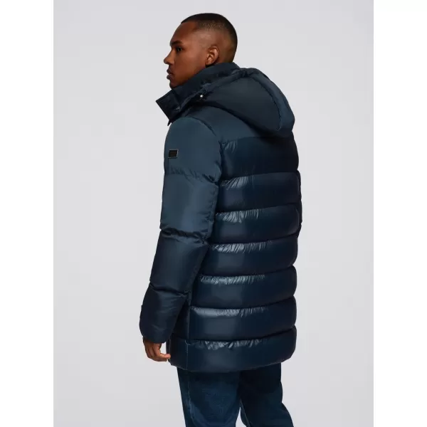  Pánský kabát OMBRE OM-JALJ-0266 NAVY BLUE 